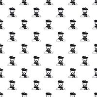 Painter in hat pattern, simple style vector