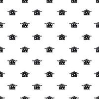 Pot with polka dots pattern, simple style vector