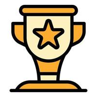 Running star cup icon color outline vector