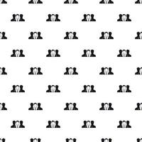 Unidentified male avatars pattern, simple style vector