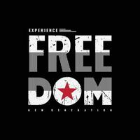 Freedom t-shirt and apparel design vector