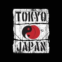 tipografía de ilustración de tokio. perfecto para el diseño de camisetas vector