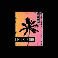 California illustration typography. perfect for t shirt design vector