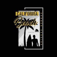 tipografía de ilustración de california. perfecto para el diseño de camisetas vector