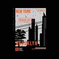 New york Brooklyn vector illustration and typography, perfect for t-shirts, hoodies, prints etc.