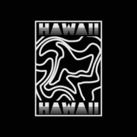 tipografía de ilustración de hawaii. perfecto para el diseño de camisetas vector