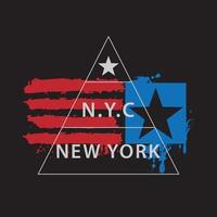 ilustración vectorial y tipografía de Nueva York, perfecta para camisetas, sudaderas con capucha, estampados, etc. vector