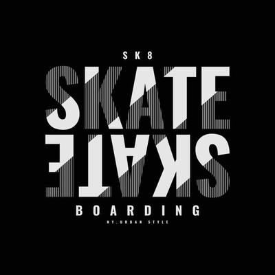 Skateboard illustration typography. perfect for t shirt design