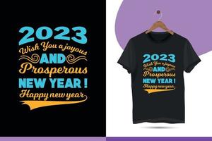 2023 wish you a joyous and prosperous new year happy new year. New year vector design template.