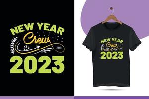 New year crew 2023 - Happy new year vector design template.