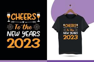 Cheers to the new year 2023 Happy new year vector design template.