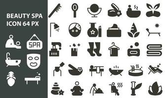 beauty and spa icon illustration, glyph icon, silhouette vector design suitable for websites, apps, and more.