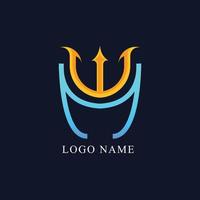 wm logo with yellow, orange and blue gradients vector