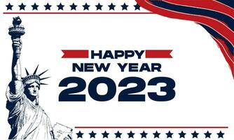 happy new year america theme for poster, banner, social media vector