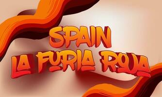 spain la furia roja world football championship background theme vector