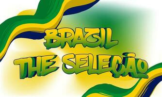 brasil el tema de fondo del campeonato mundial de fútbol selecao vector