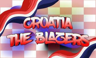 croatia the blazers world football championship background theme vector