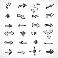 Vector set of hand drawn arrows, elements for presentation