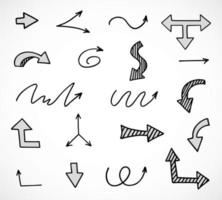 Vector set of hand drawn arrows, elements for presentation
