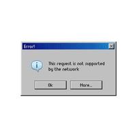 Error message window, request not supported vector