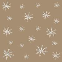 Beige background with snowflakes illustration vector