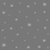 fondo gris con ilustración de copos de nieve vector