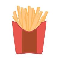 French fries on a white background vector