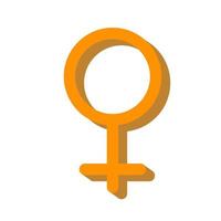 un signo de ilustración de icono de vector de pertenencia femenina