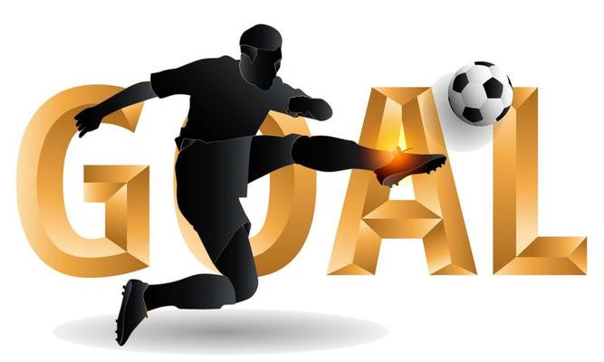 Illustration of football soccer player in action
