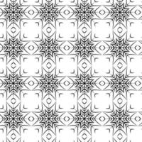 Endless pattern of Outline drawing openwork snowflakes. Vector repeat texture. Abstract background