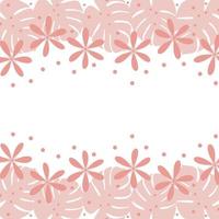 Colorful endless frame in trendy muted pink shades with Copyspace on a transparent background. vector