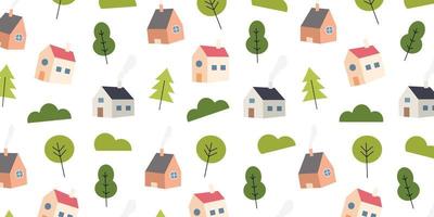 Abstract Country House background design with pattern composition. Trendy wallpaper for creative project and print design vector