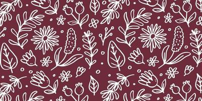 Spring flower patterns for background design in vintage style vector