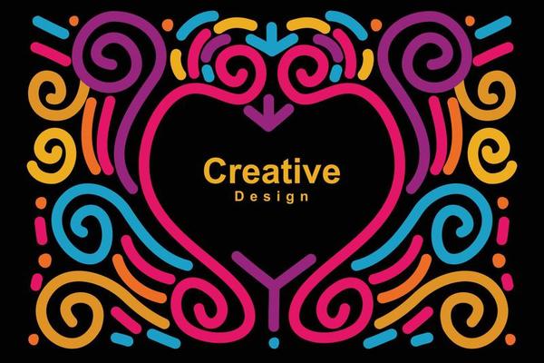 Cinco de mayo line art pattern for background. Colorful swirl outline copy space for poster and banner.