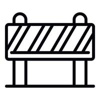 Construction barrier icon, outline style vector