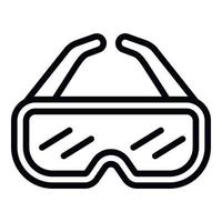 Protected glasses icon, outline style vector