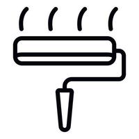 Paint roller icon, outline style vector