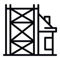 Building reconstruction icon, outline style vector