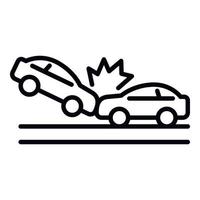 Transport accident icon, outline style vector