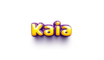 names of girls English helium balloon shiny celebration sticker 3d inflated Kaia png