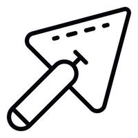 Working trowel icon, outline style vector