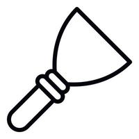 Metal spatula icon, outline style vector