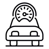 Speed car icon, outline style vector