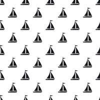 Boat with sails pattern, simple style vector