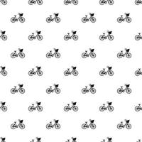 Bike with front bag pattern, simple style vector