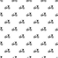 Bike with front bag pattern, simple style vector