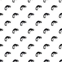Little iguana pattern, simple style vector