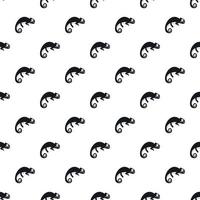 Little iguana pattern, simple style vector