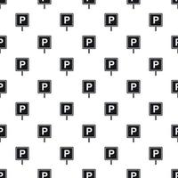 Parking sign pattern, simple style vector