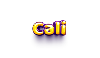 names of girls English helium balloon shiny celebration sticker 3d inflated Cali png